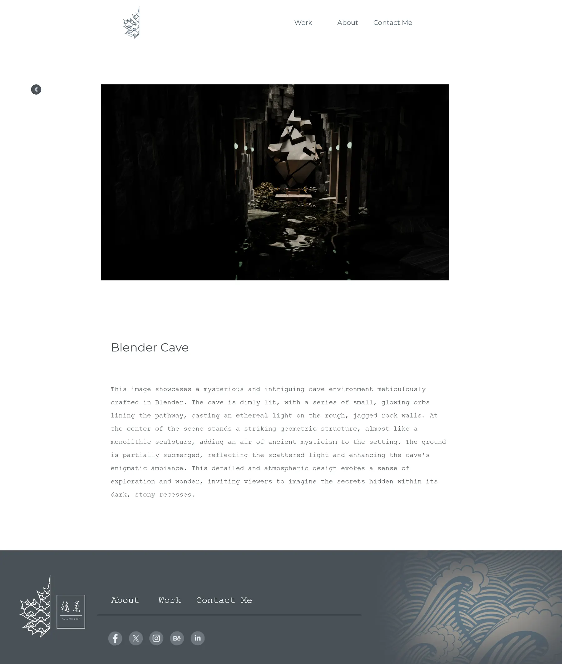 Autumn Leaf project page design