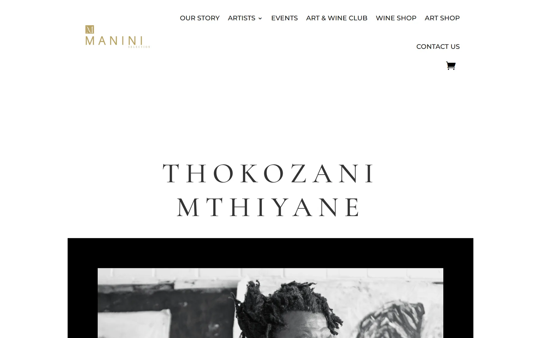 Artist profile page for Thokozani Mthiyane
