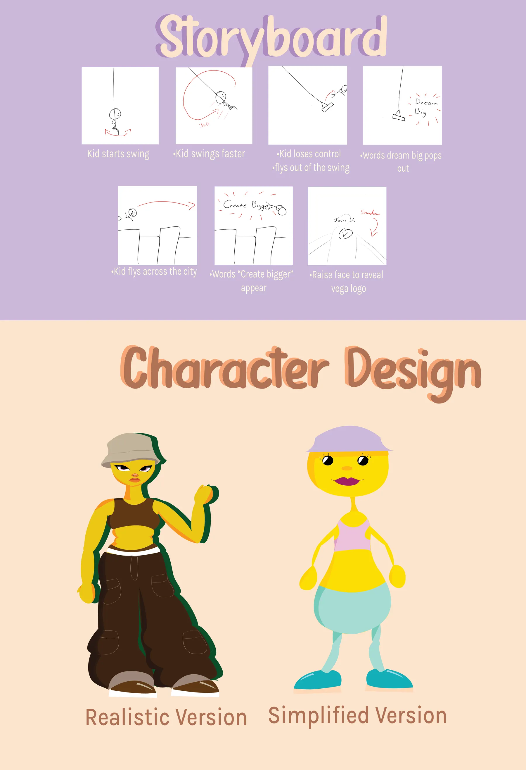 Vega storyboard and character design