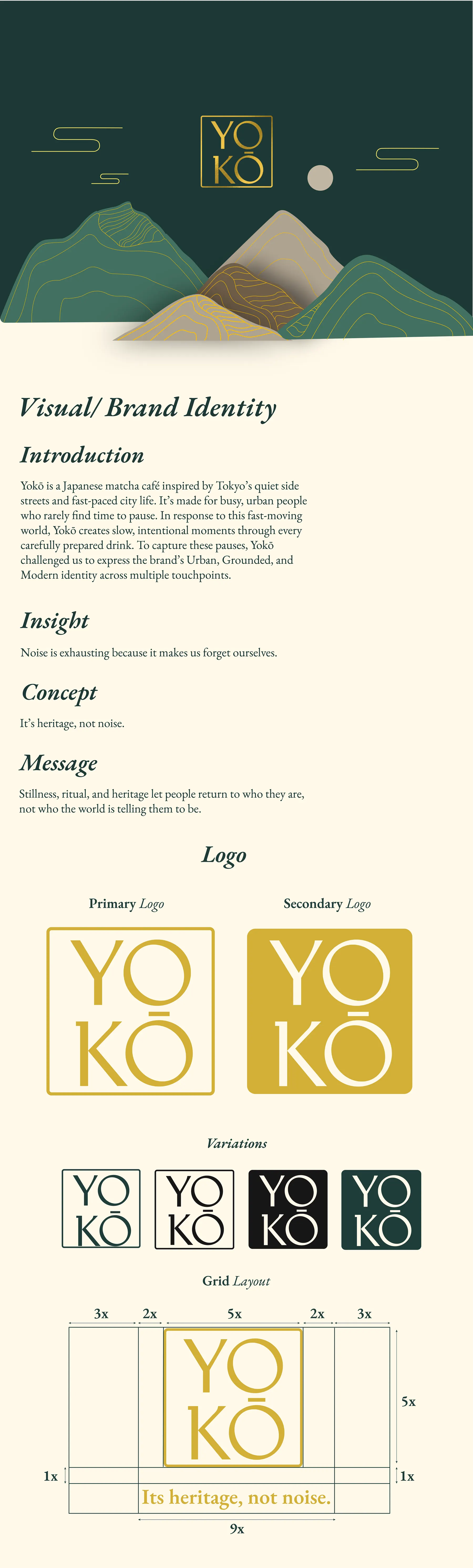 Yokō visual identity board